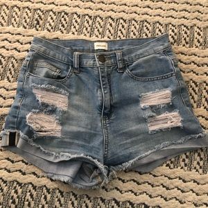 BOGO FREE Sneak Peek distressed high waisted short